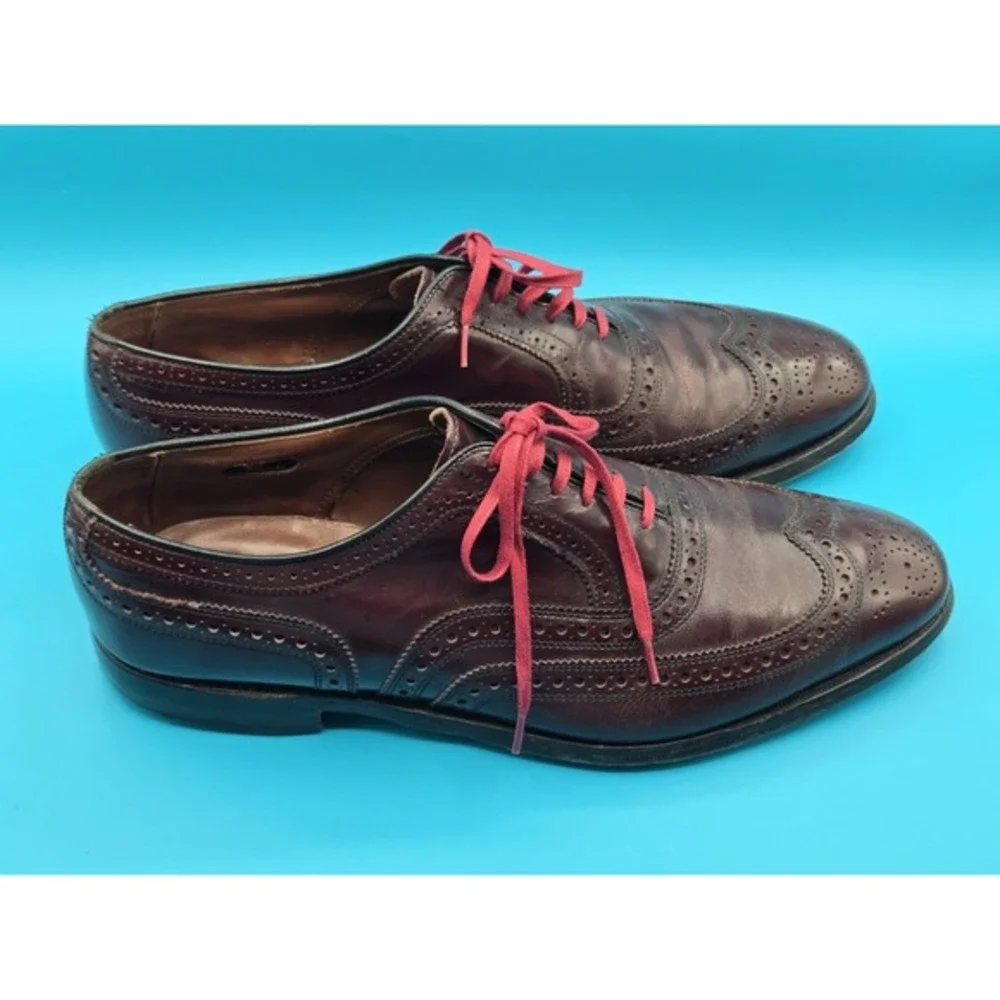 Allen Edmonds McAllister Shoes Burgundy Men Size 12 C Made USA Businessman Dress